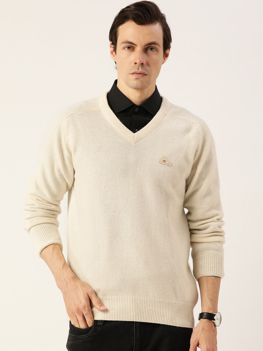 

Monte Carlo Men Cream-Coloured Pullover