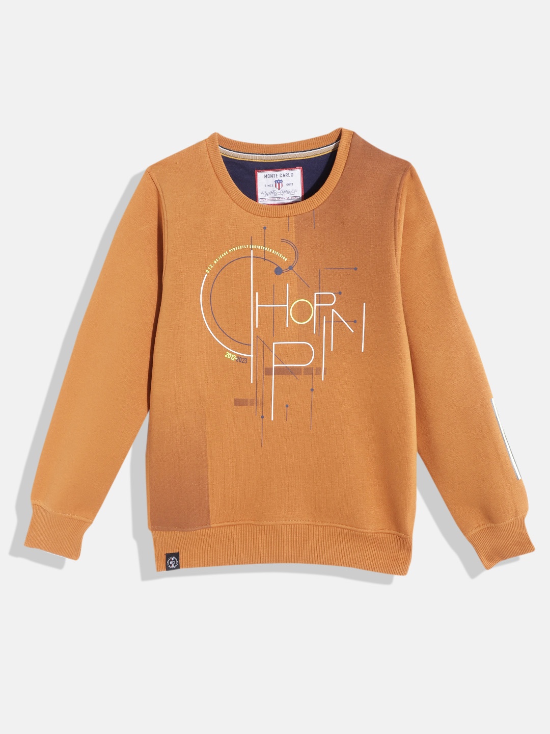 

Monte Carlo Boys Copper-Toned & White Printed Sweatshirt