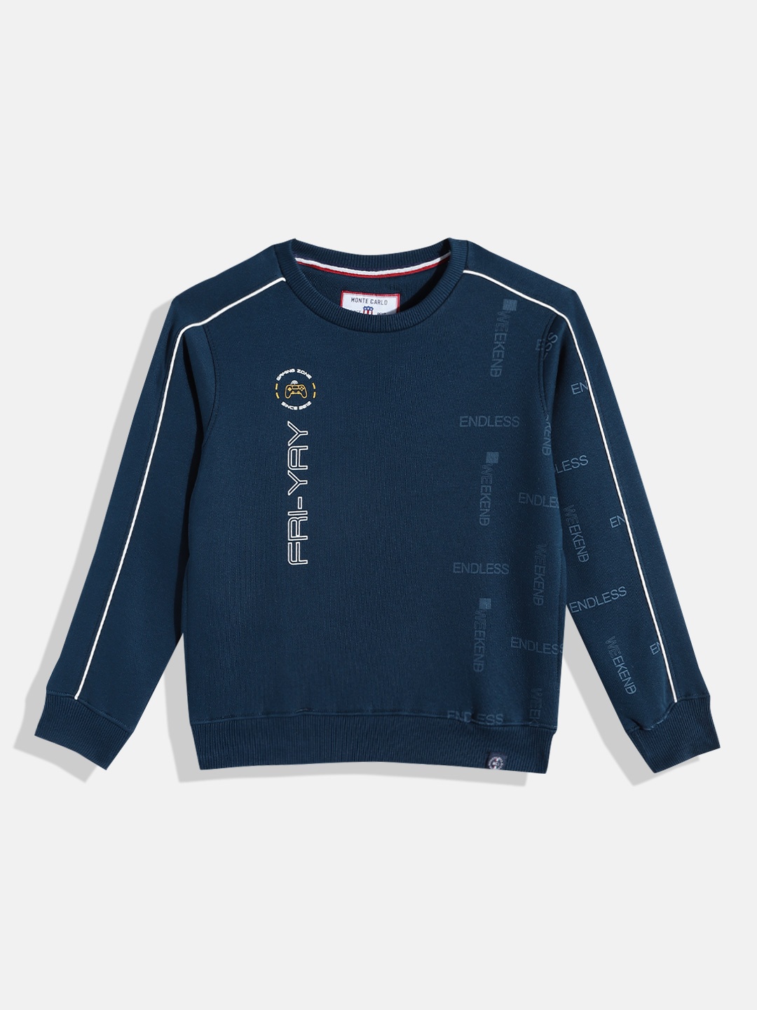 

Monte Carlo Boys Navy Blue Printed Sweatshirt