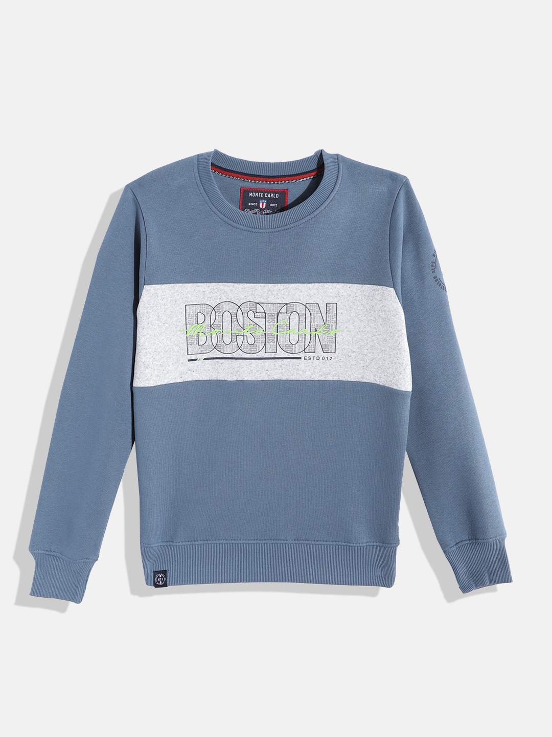 

Monte Carlo Boys Blue & Grey Brand Logo Printed Sweatshirt