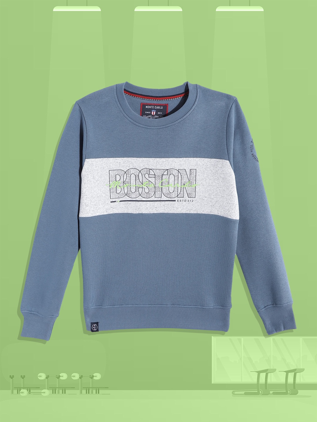 

Monte Carlo Boys Blue & Grey Brand Logo Printed Sweatshirt