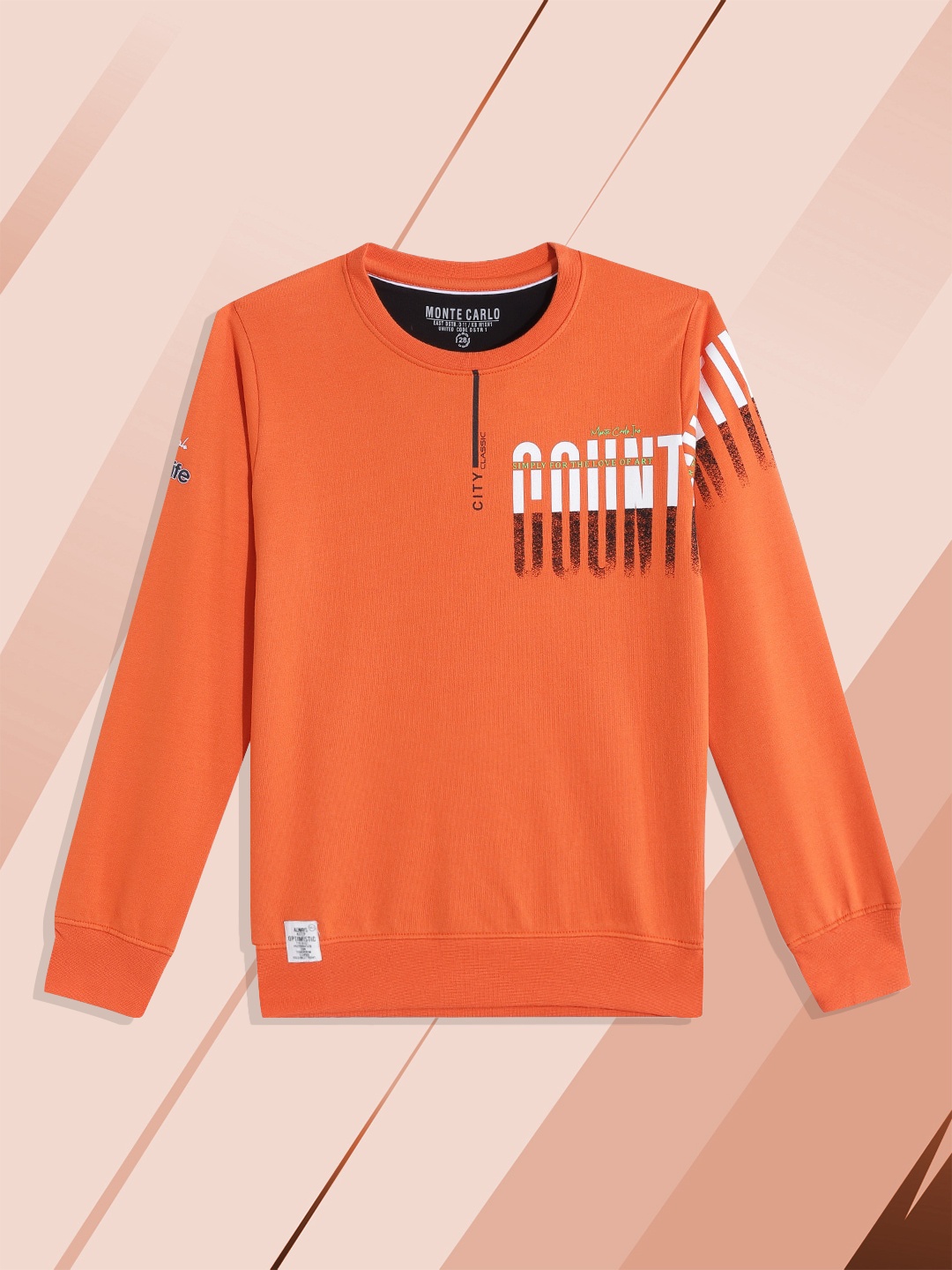 

Monte Carlo Boys Orange Printed Sweatshirt
