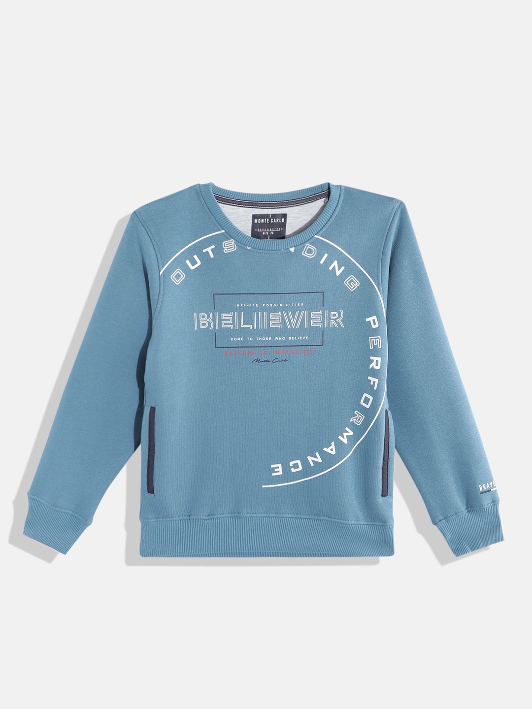 

Monte Carlo Boys Blue & White Typography Printed Sweatshirt