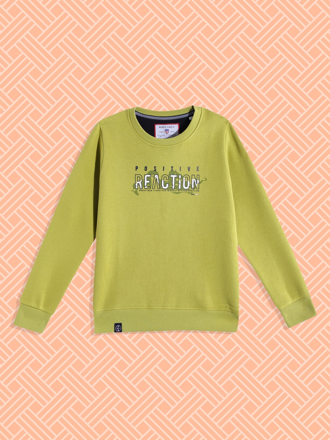 

Monte Carlo Boys Green Solid Sweatshirt