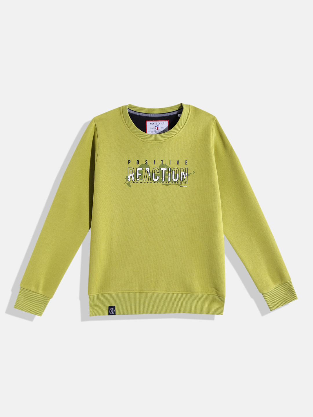 

Monte Carlo Boys Green Solid Sweatshirt