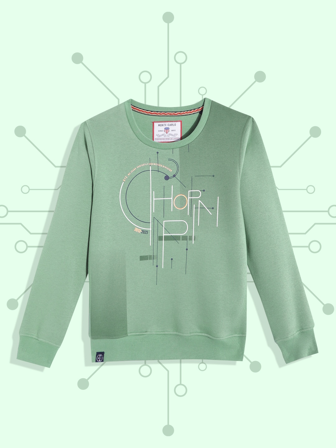 

Monte Carlo Boys Sage Green & White Printed Sweatshirt