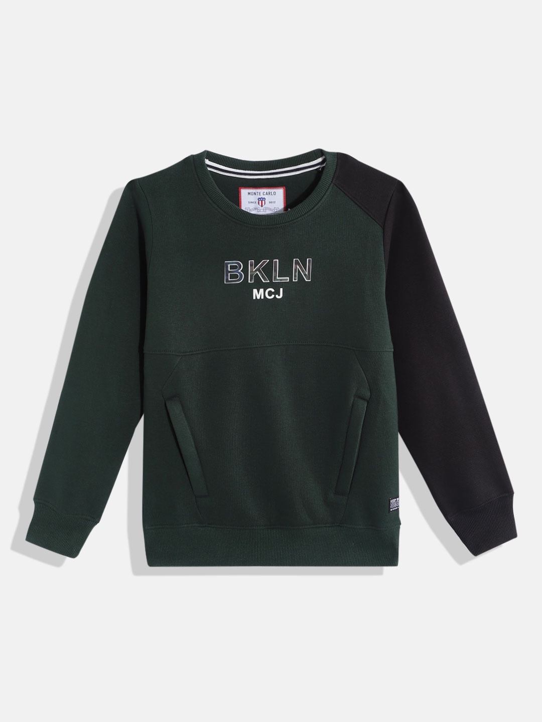 

Monte Carlo Boys Green & Black Typography Printed Sweatshirt