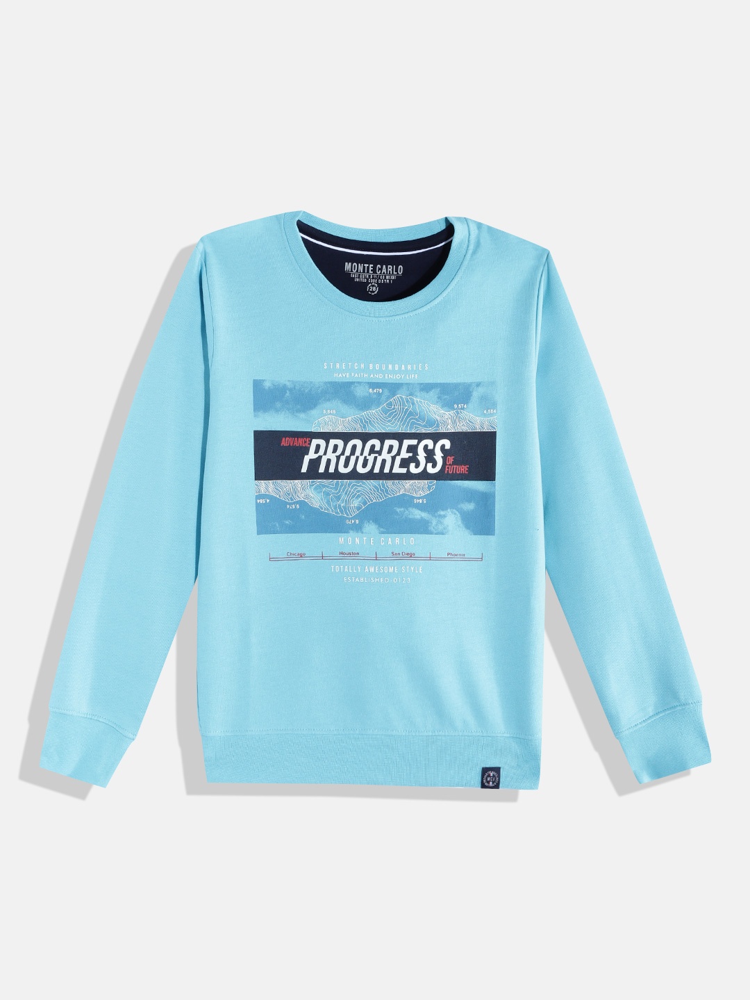 

Monte Carlo Boys Blue & White Printed Sweatshirt