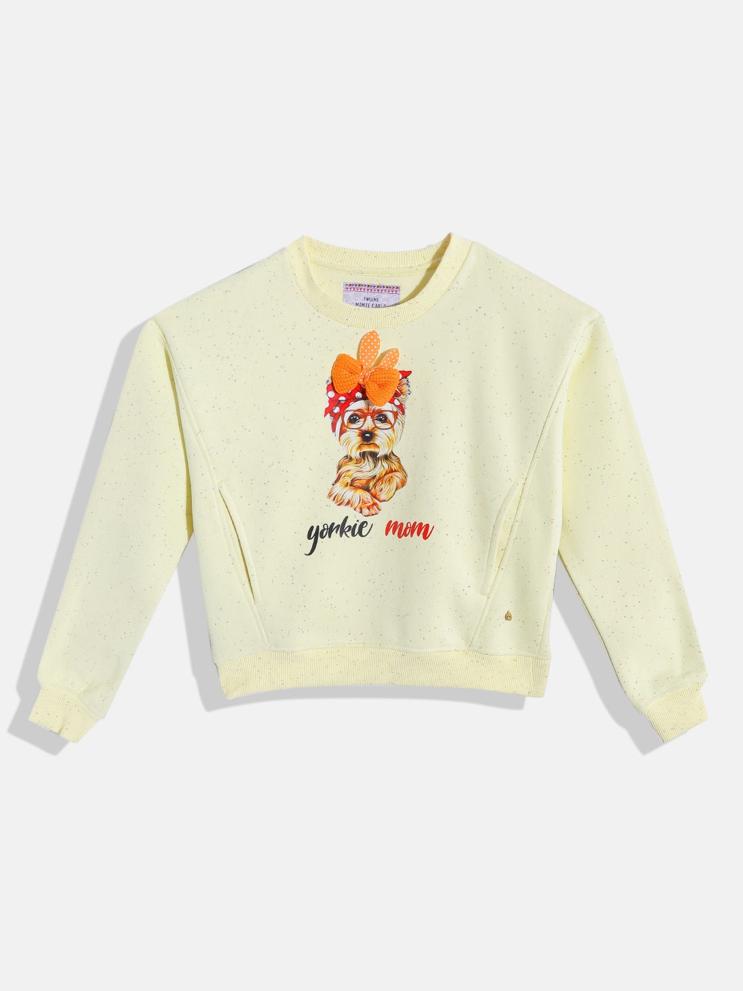

Monte Carlo Girls Yellow & Orange Graphic Printed Sweatshirt