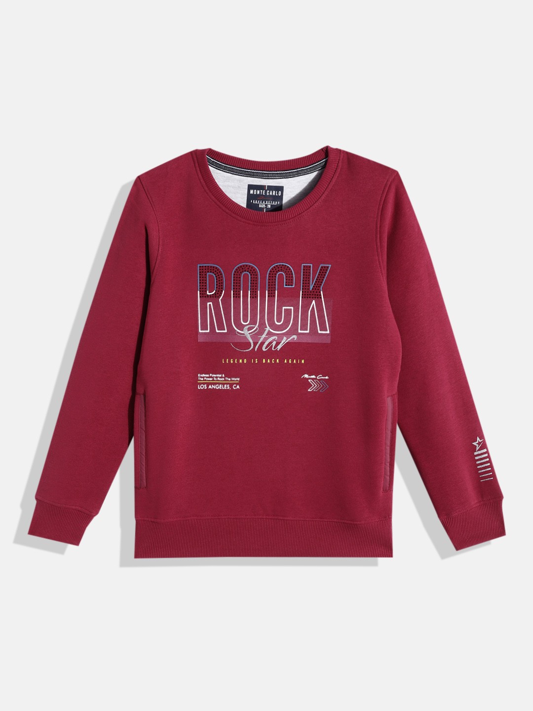 

Monte Carlo Boys Maroon Printed Sweatshirt