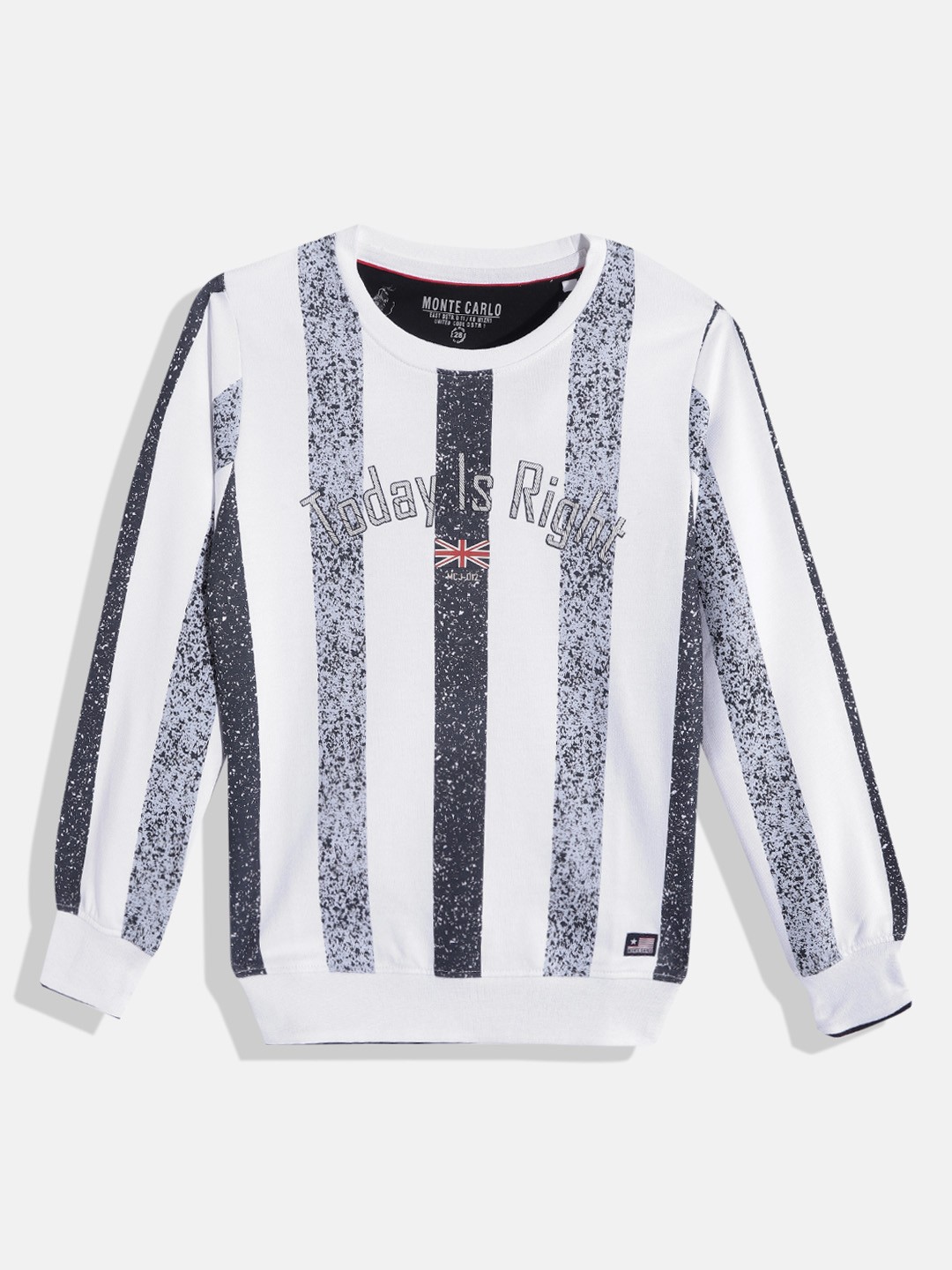 

Monte Carlo Boys White & Blue Striped Sweatshirt