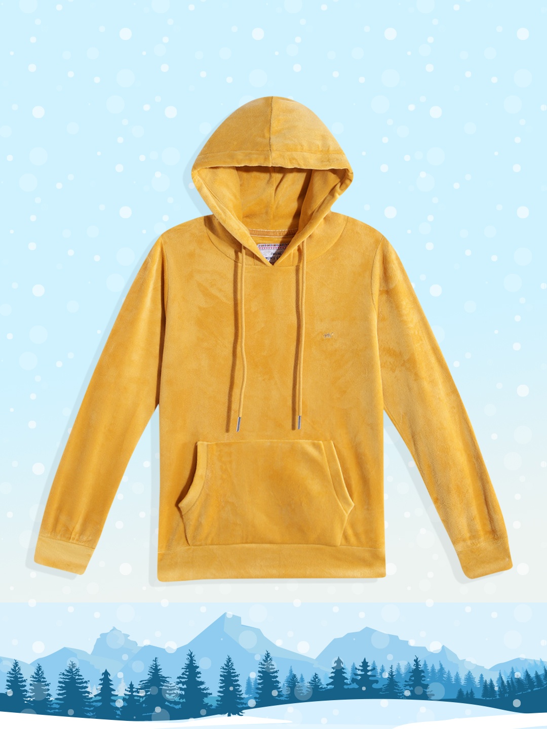 

Monte Carlo Teen Girls Mustard Yellow Solid Hooded Sweatshirt