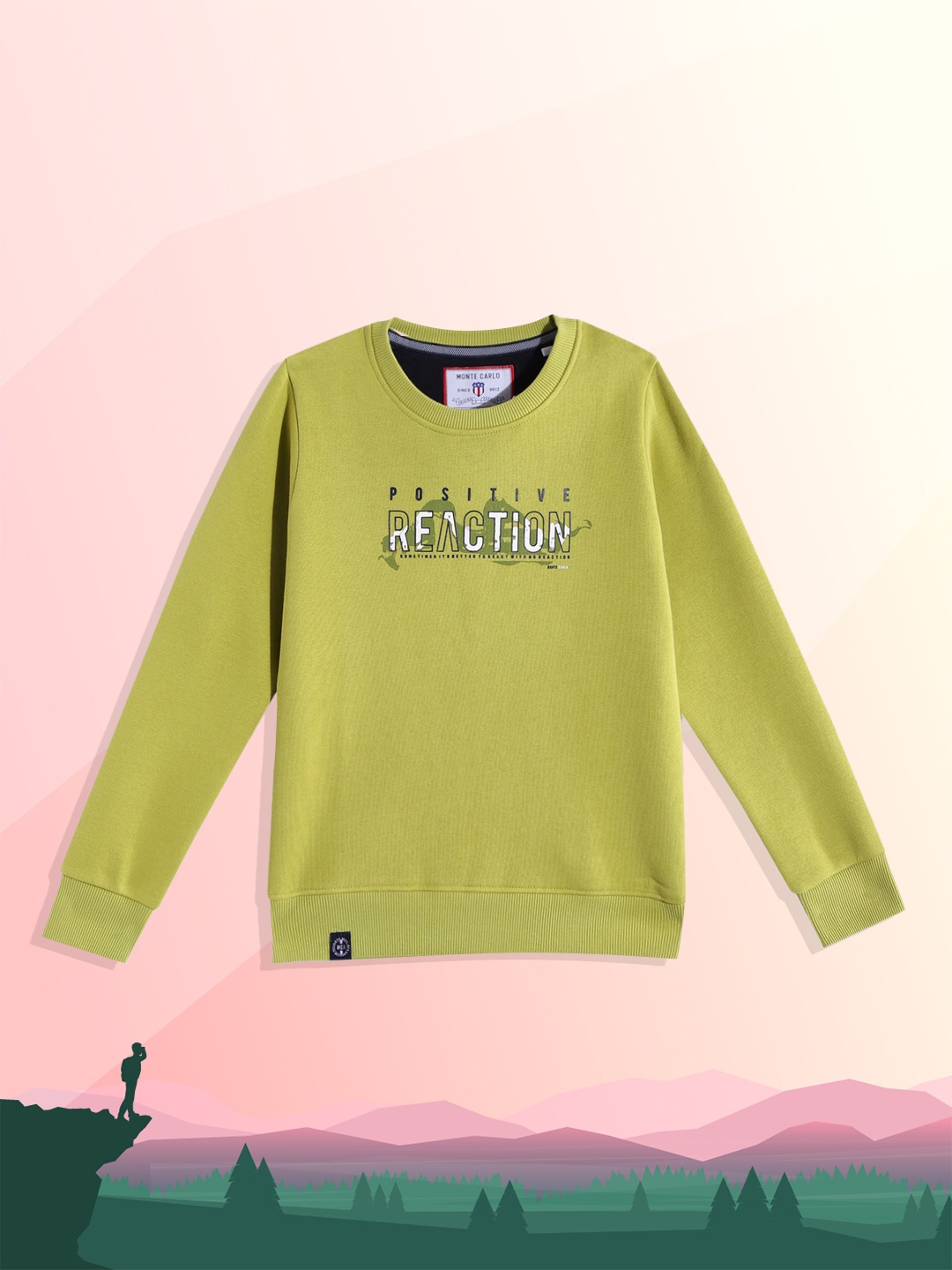 

Monte Carlo Boys Green Solid Sweatshirt