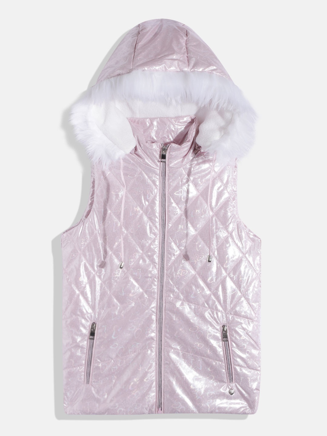 

Monte Carlo Girls Lavender Quilted Faux Fur Hood Jacket