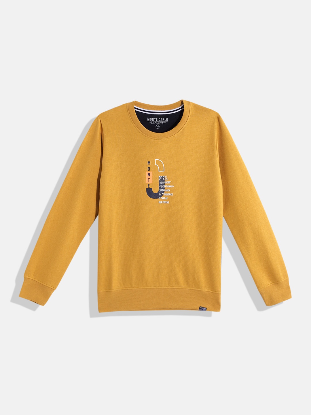 

Monte Carlo Boys Mustard Yellow Solid Sweatshirt