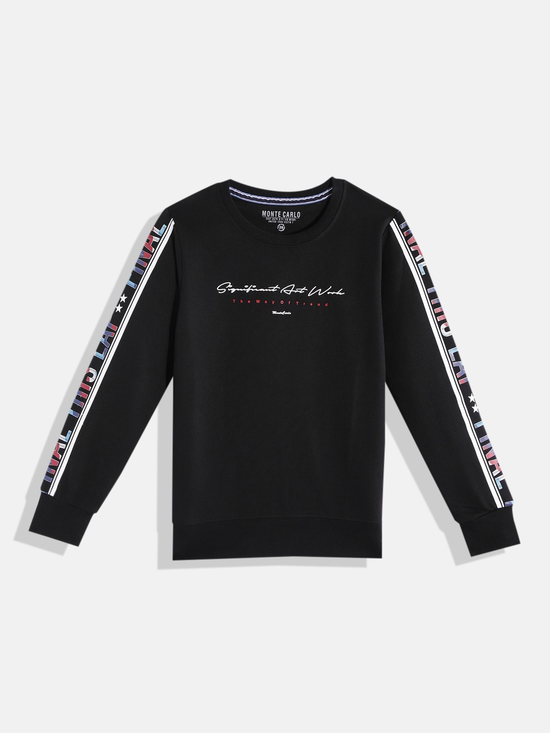 

Monte Carlo Boys Black & White Typography Printed Sweatshirt