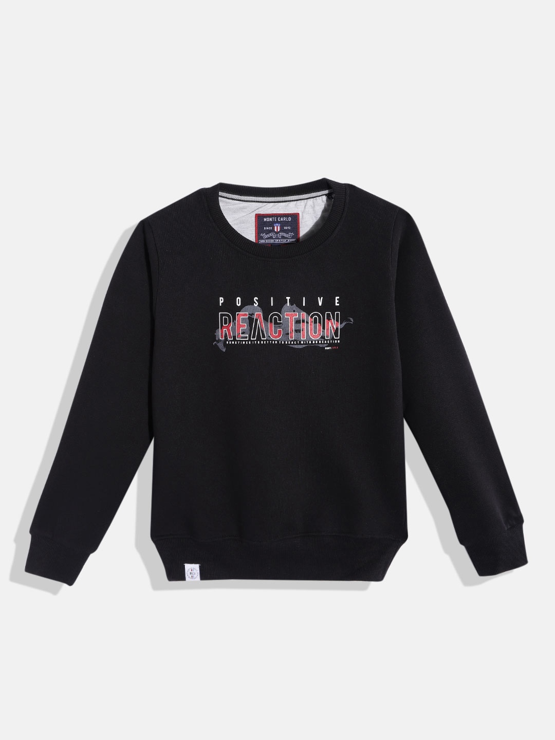 

Monte Carlo Boys Black Solid Sweatshirt