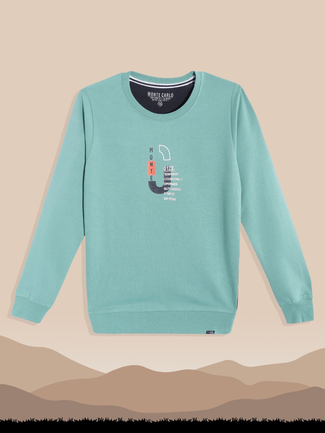 

Monte Carlo Teen Boys Sage Green Solid Sweatshirt
