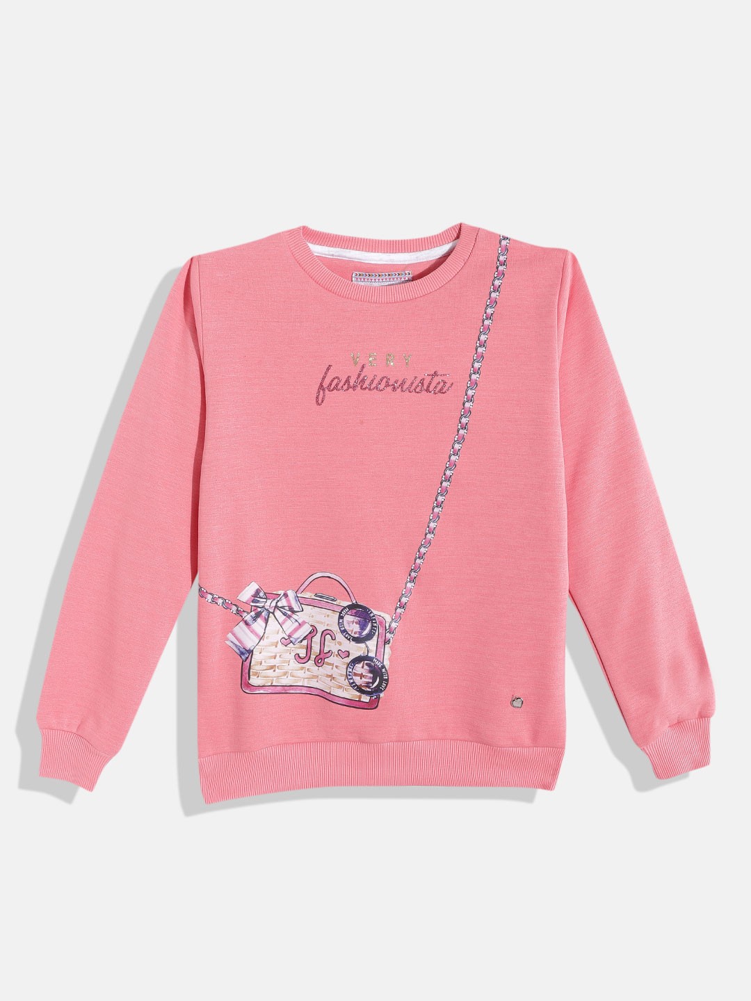 

Monte Carlo Girls Pink Graphic Printed Sweatshirt, Rose