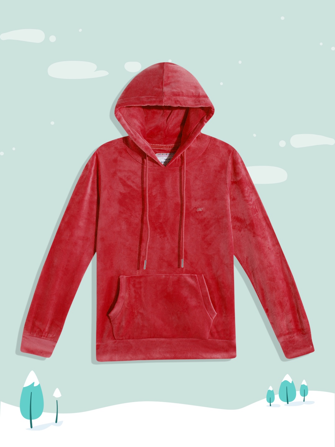 

Monte Carlo Girls Red Solid Hooded Sweatshirt