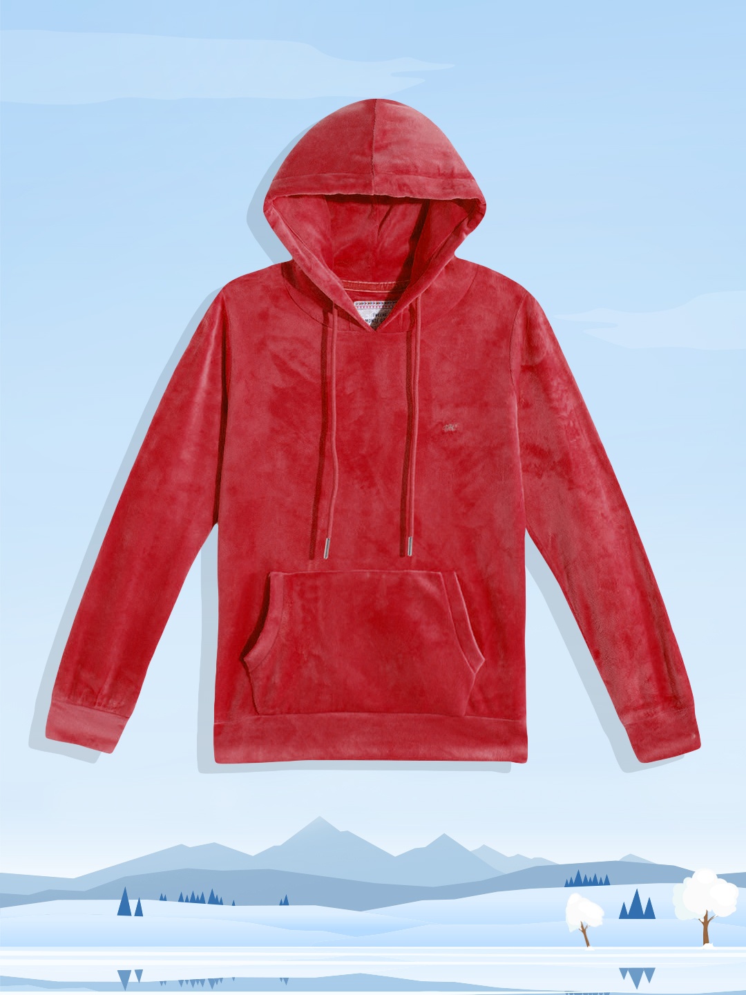 

Monte Carlo Girls Red Solid Hooded Sweatshirt