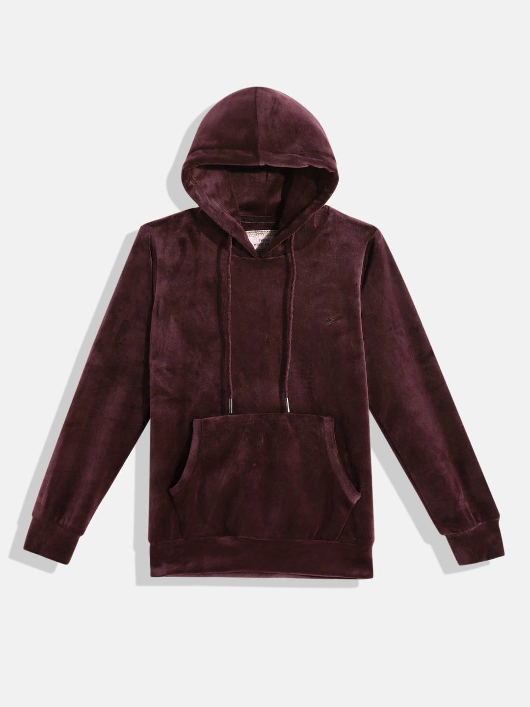 

Monte Carlo Girls Coffee Brown Solid Hooded Sweatshirt