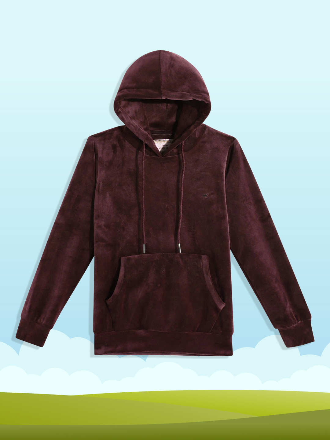 

Monte Carlo Teen Girls Coffee Brown Solid Hooded Sweatshirt