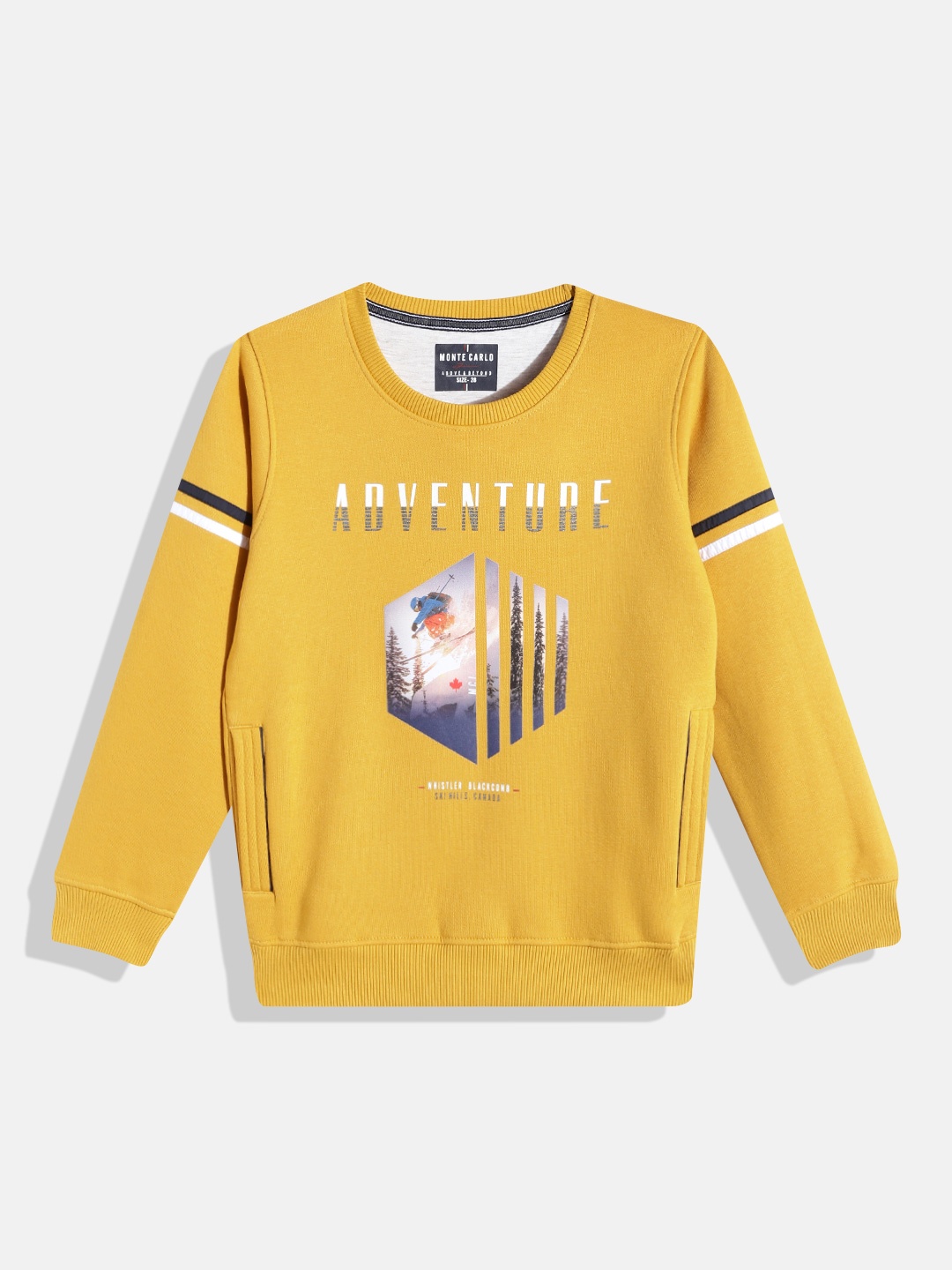 

Monte Carlo Boys Yellow & White Typography Printed Sweatshirt