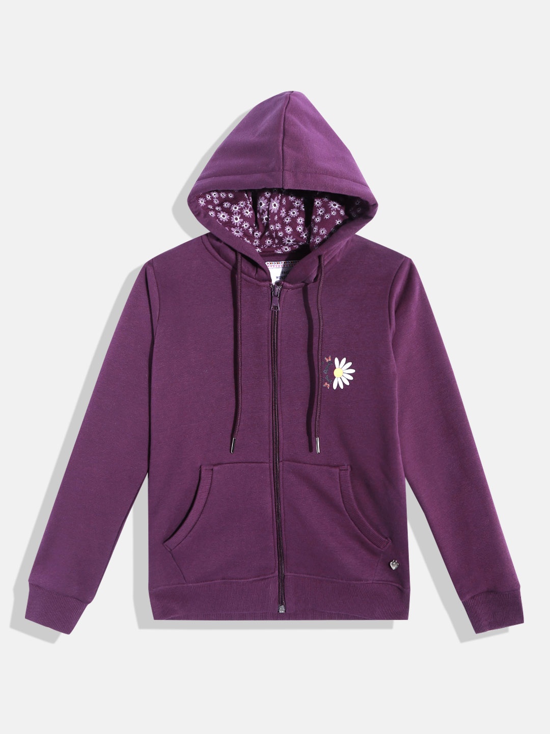 

Monte Carlo Girls Purple Solid Hooded Sweatshirt