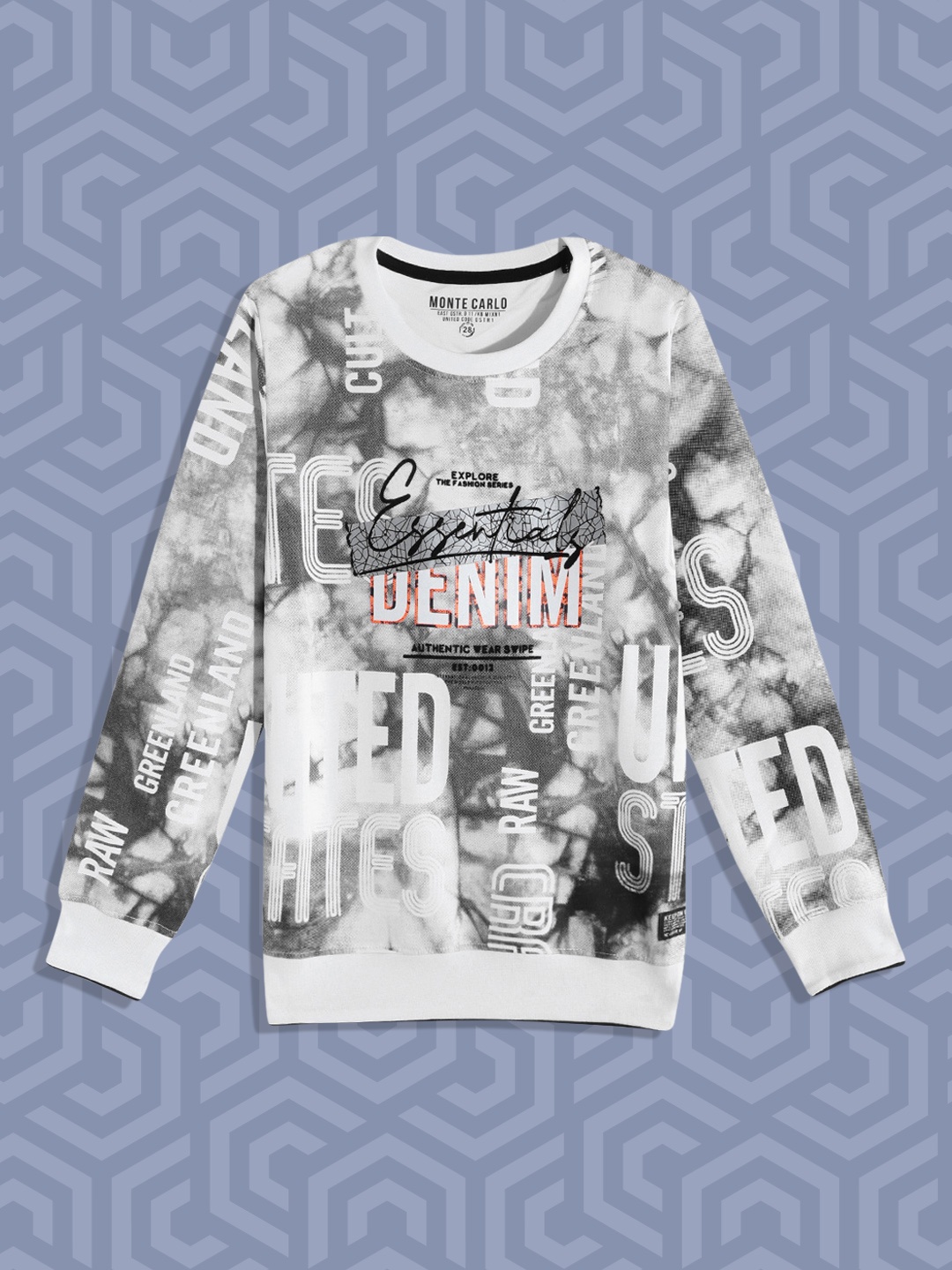 

Monte Carlo Boys White Graphic Printed Sweatshirt