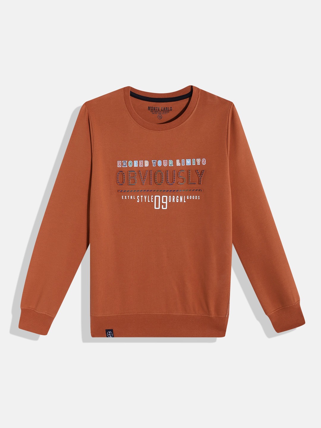 

Monte Carlo Boys Rust Orange & White Printed Sweatshirt