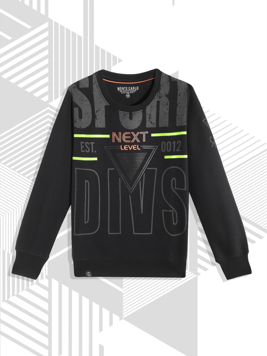 

Monte Carlo Boys Black & Grey Printed Sweatshirt