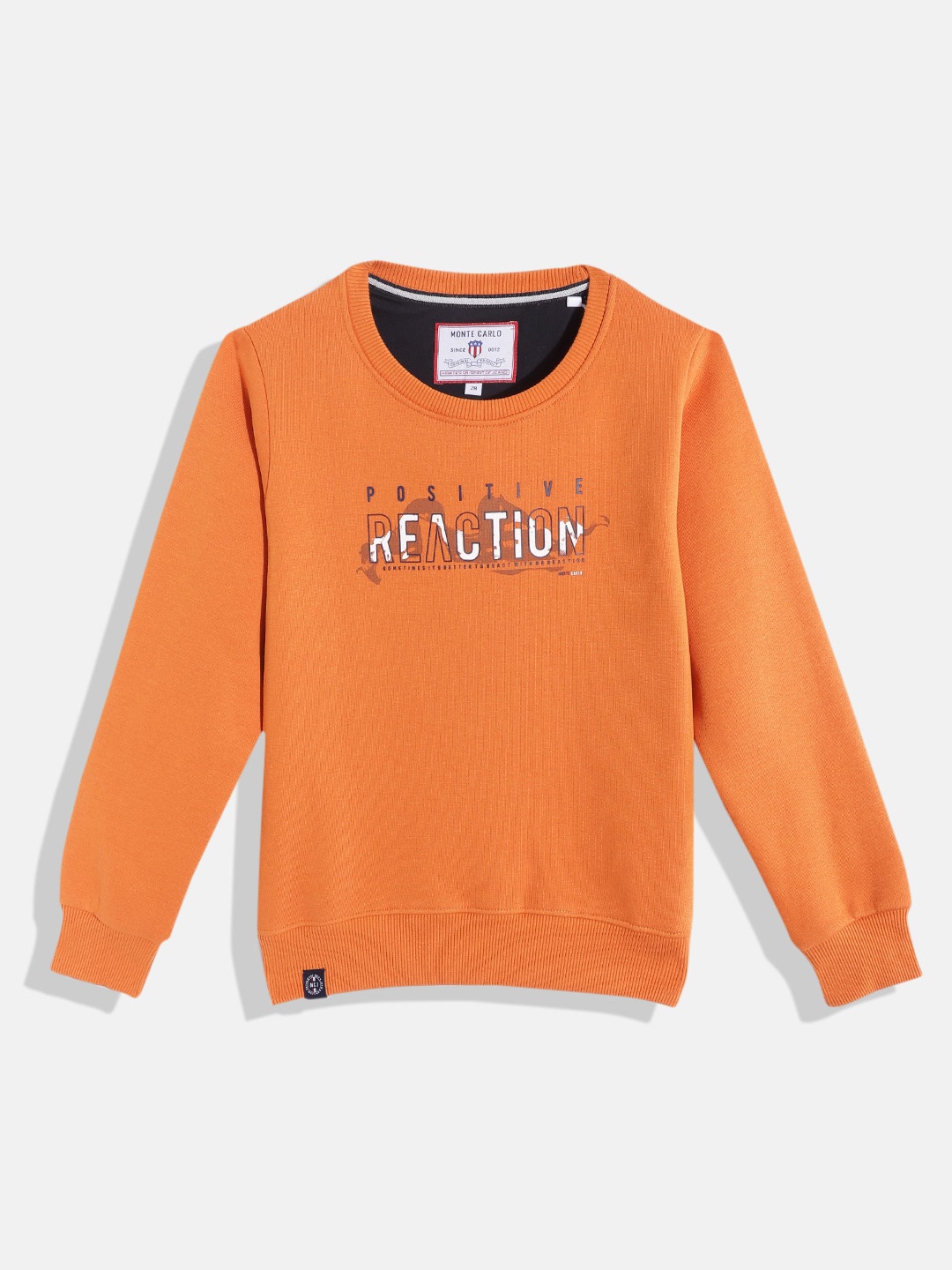 

Monte Carlo Boys Orange Solid Sweatshirt