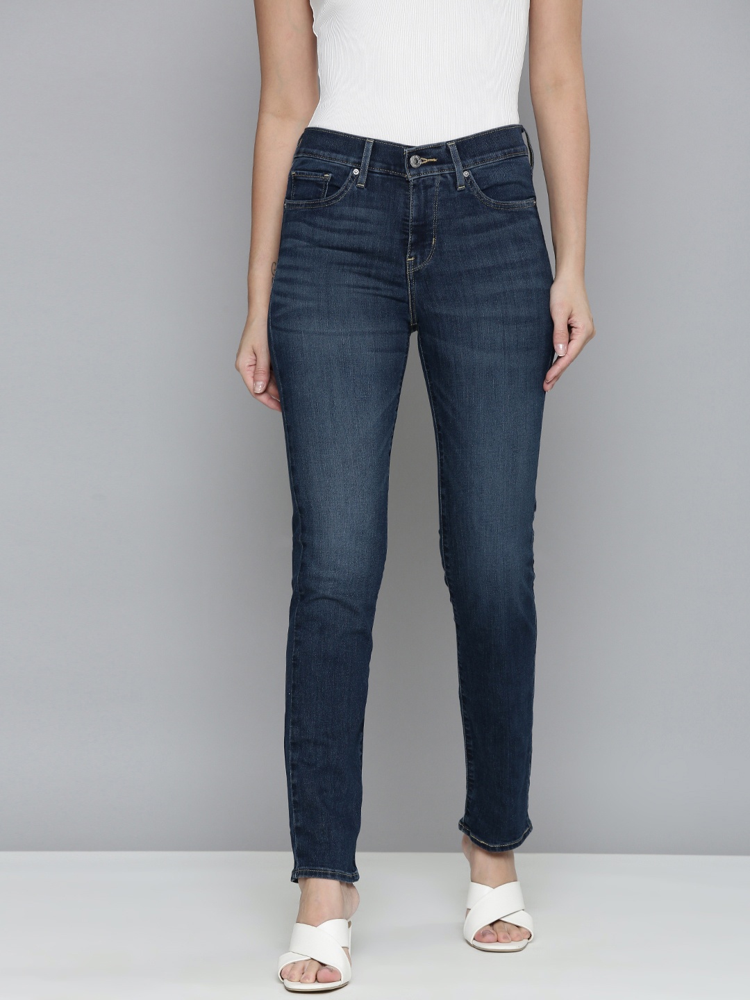 

Levis Women Blue 312 Slim Fit High-Rise Light Fade Stretchable Jeans
