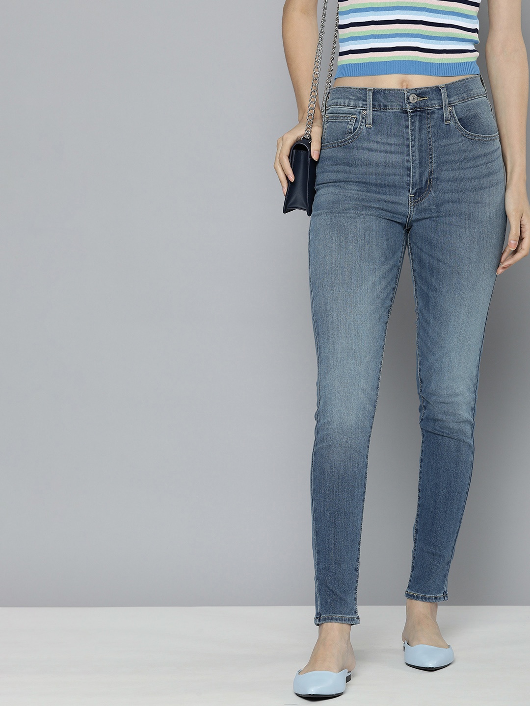 

Levis Women Blue Mile Skinny Fit High-Rise Light Fade Stretchable Jeans