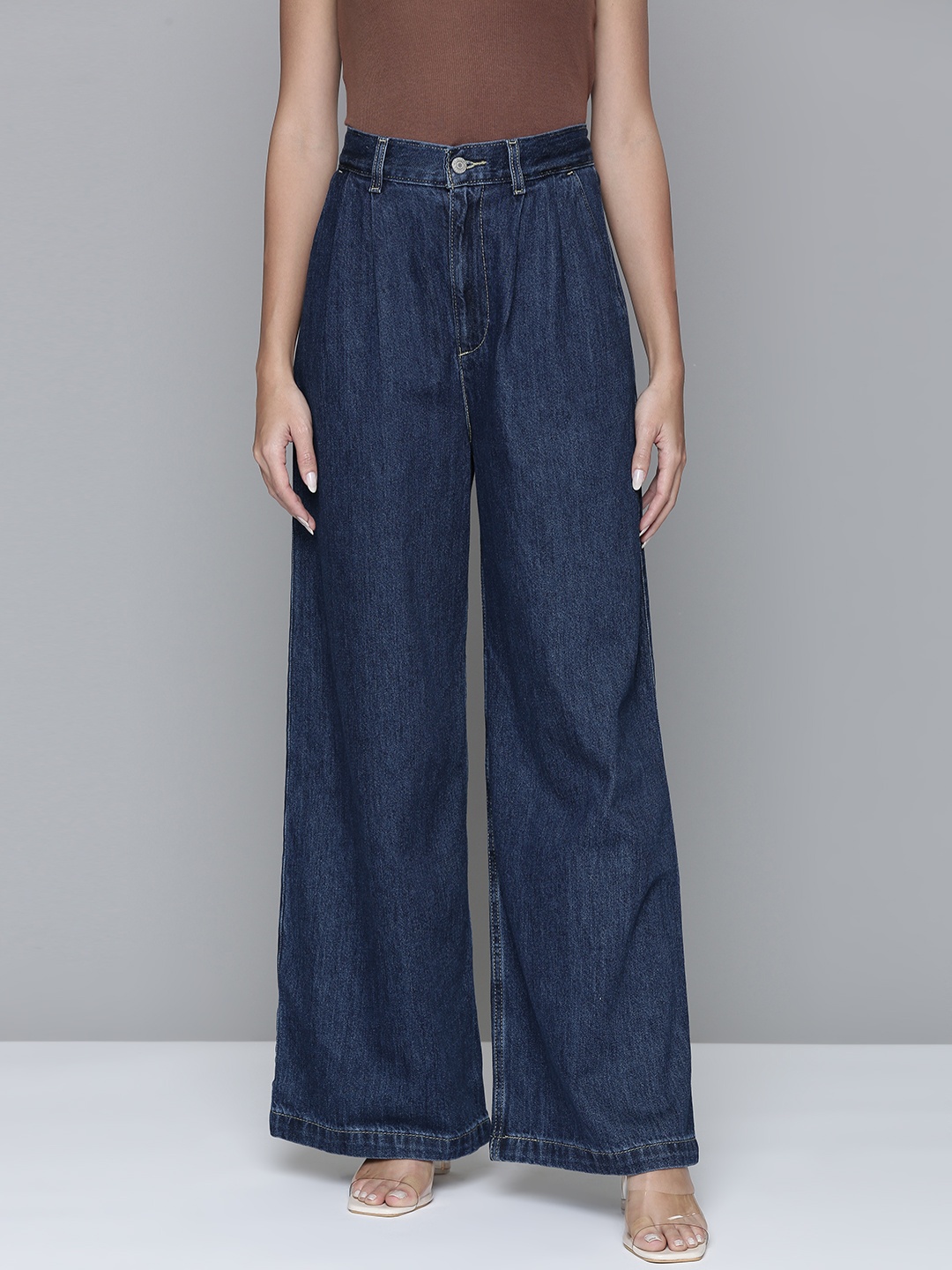 

Levis Women Blue Wide Leg High-Rise Jeans