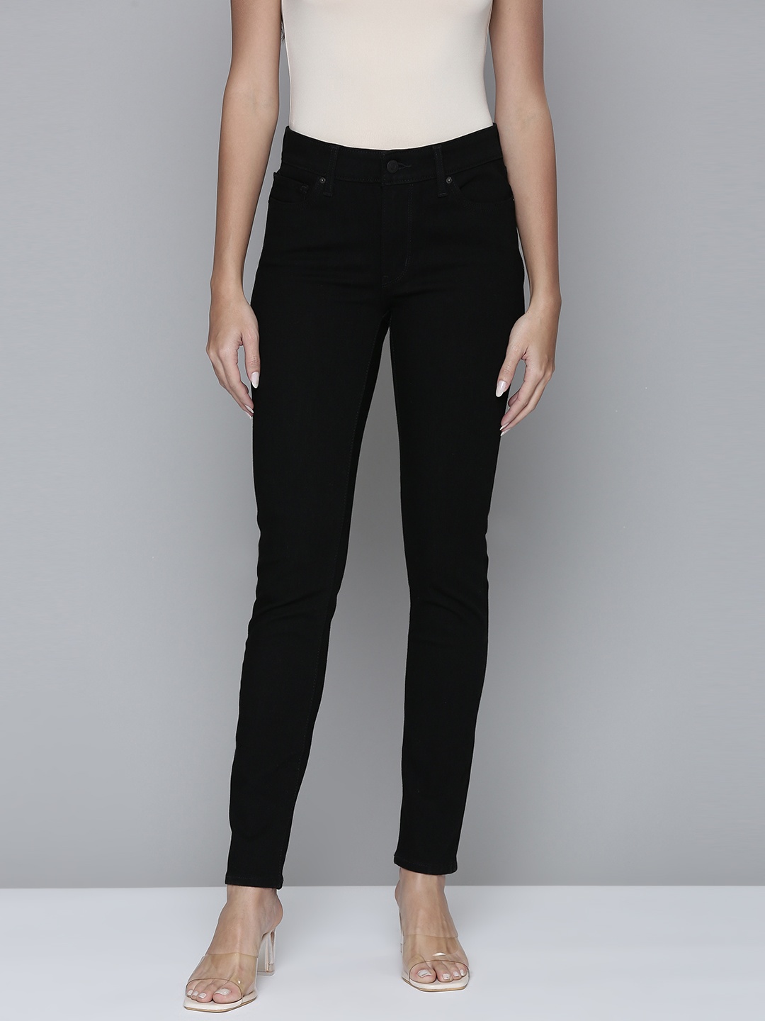 

Levis Black Skinny Fit High-Rise Jeans