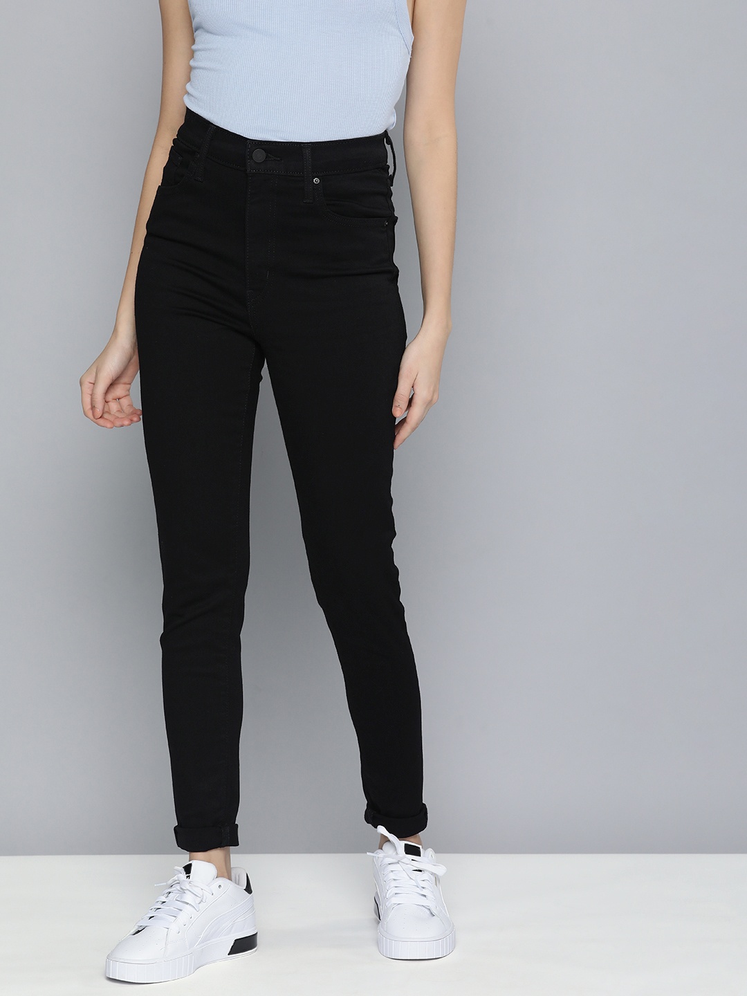 

Levis Women Black Mile Super Skinny Fit High-Rise Stretchable Jeans