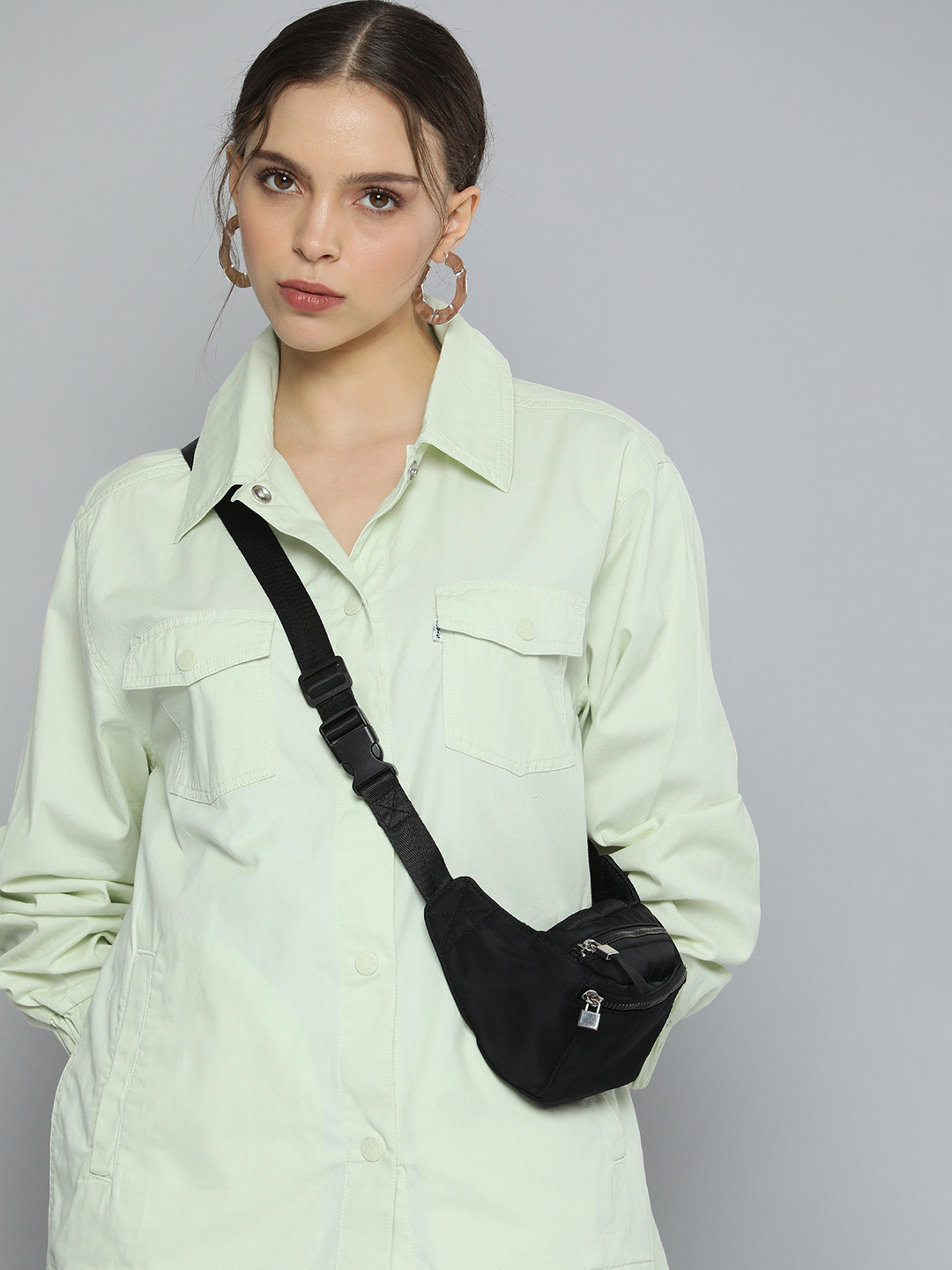 

Levis Women Mint Green Casual Pure Cotton Shirt