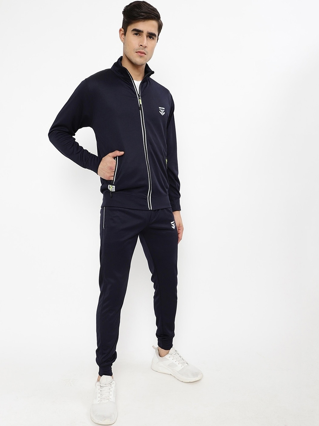 

Sports52 wear Men Solid Sports Tracksuit, Navy blue