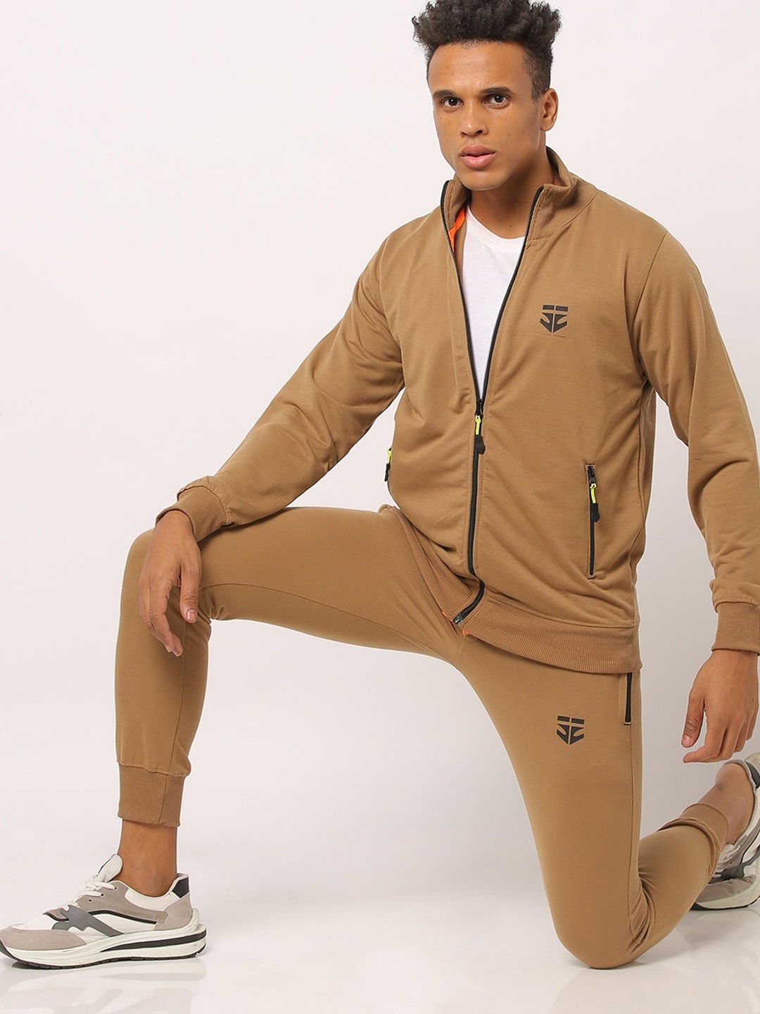 

Sports52 wear Men Solid Training Tracksuit, Beige