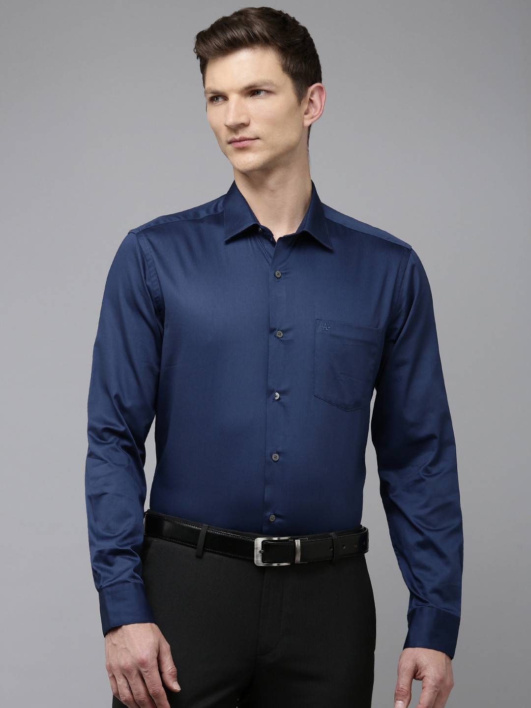 

Arrow Original Slim Fit Opaque Pure Cotton Formal Shirt, Blue