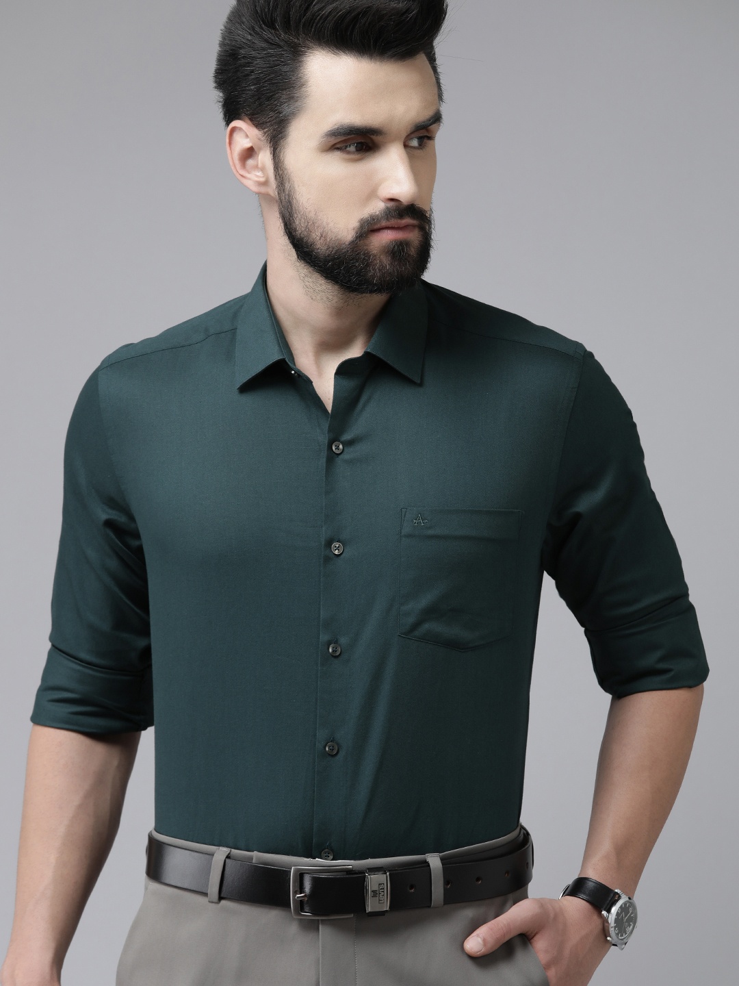

Arrow Men Green Original Slim Fit Pure Cotton Casual Shirt