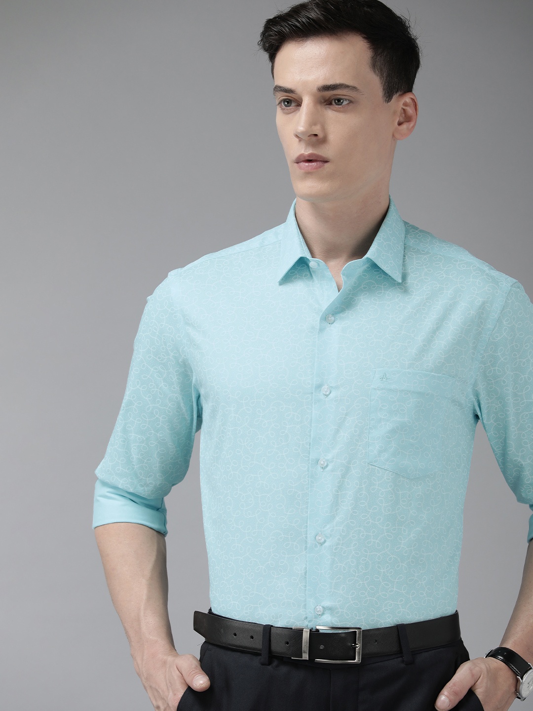 

Arrow Men Blue Original Solid Slim Fit Pure Cotton Formal Shirt