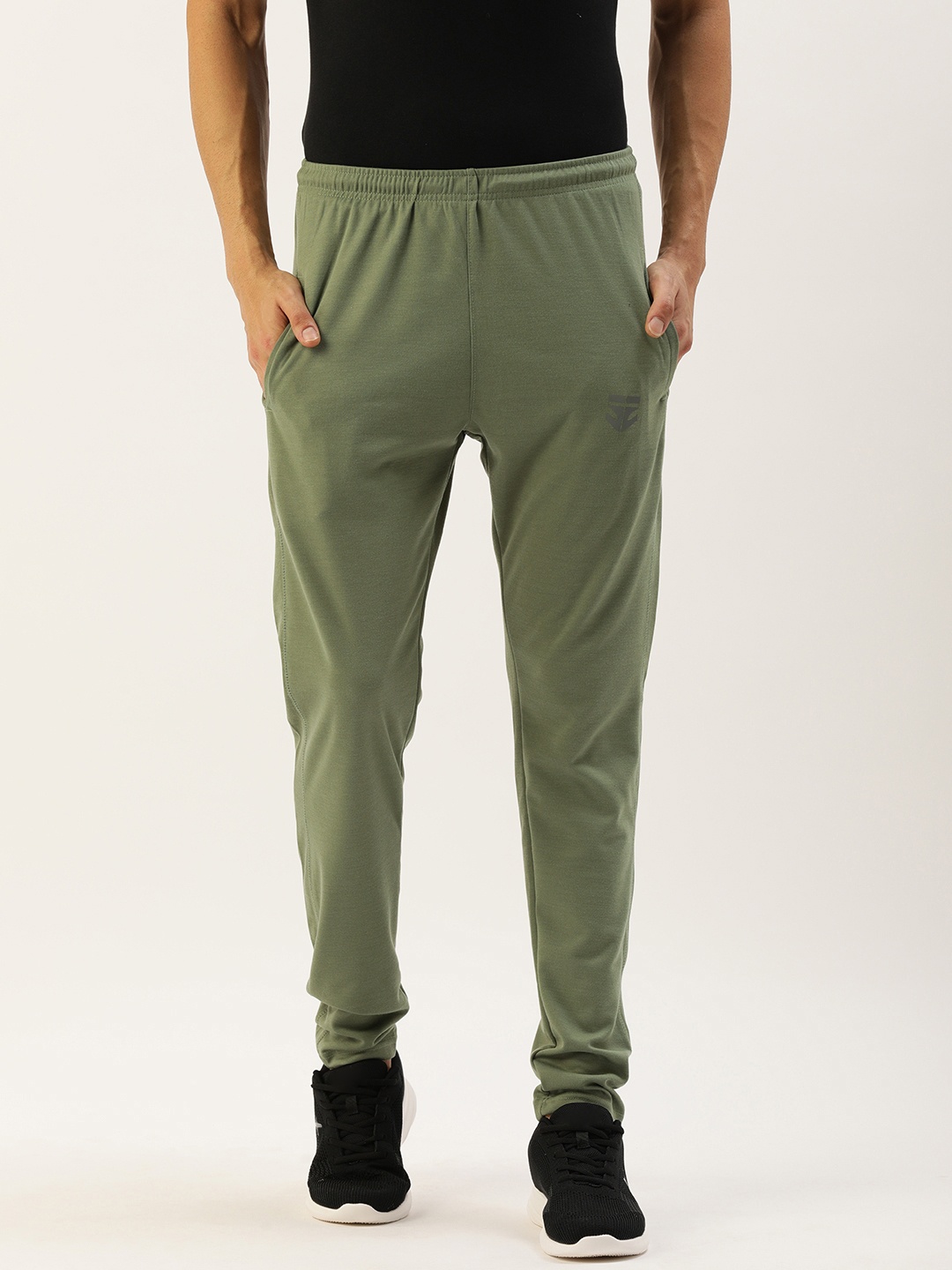 

Sports52 wear Men Beige Solid Mid Rise Regular Track pants, Olive