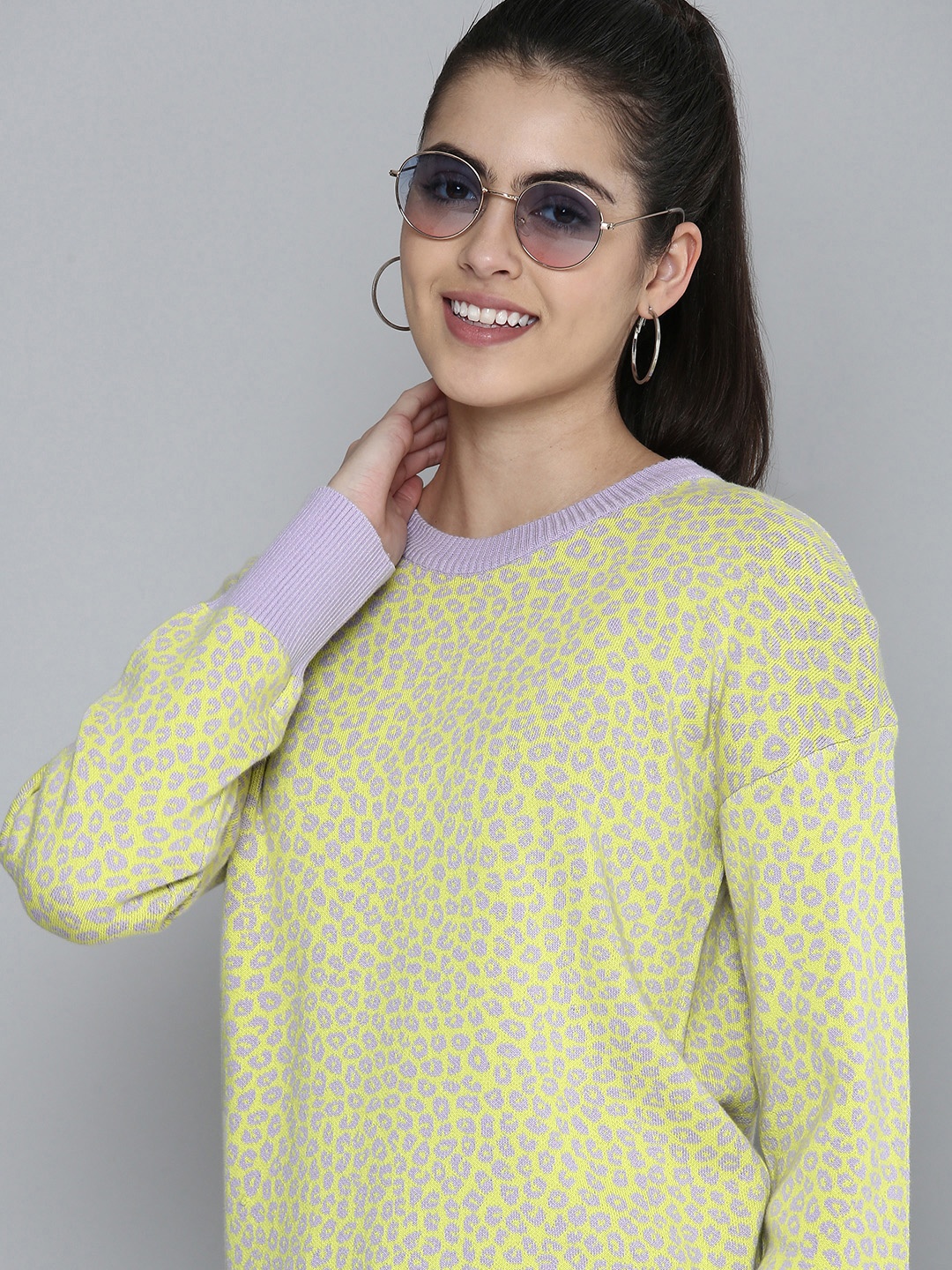 

Levis Women Yellow & Lavender Printed Sweatshirt