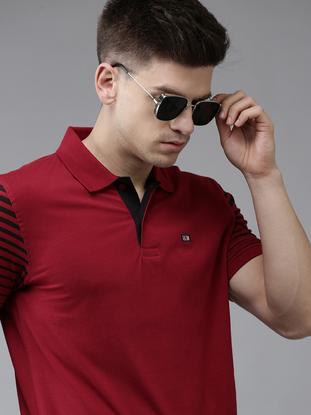 

Arrow Men Red Polo Collar Pure Cotton T-shirt