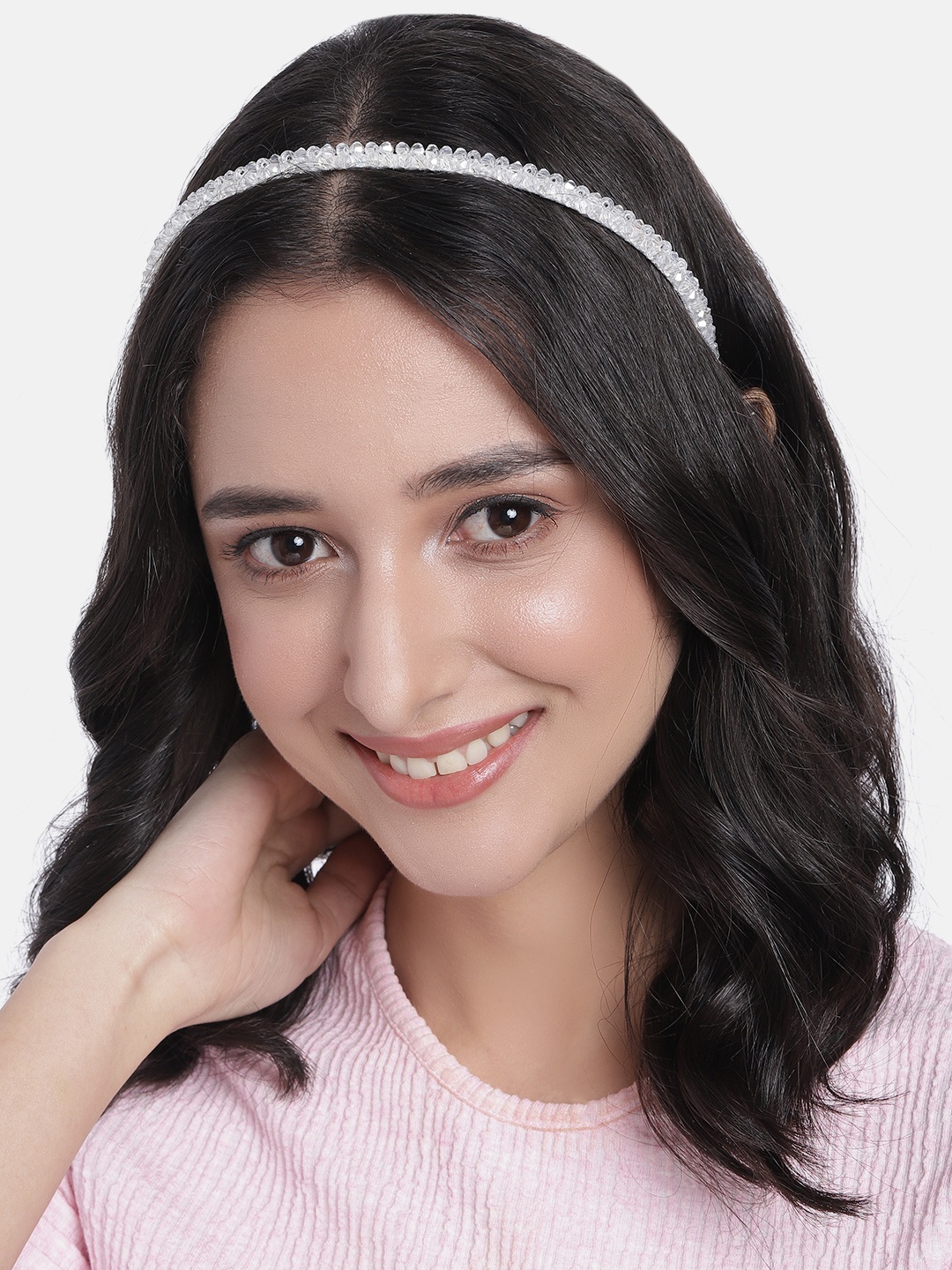 

DressBerry Women Embellished Hairband, White