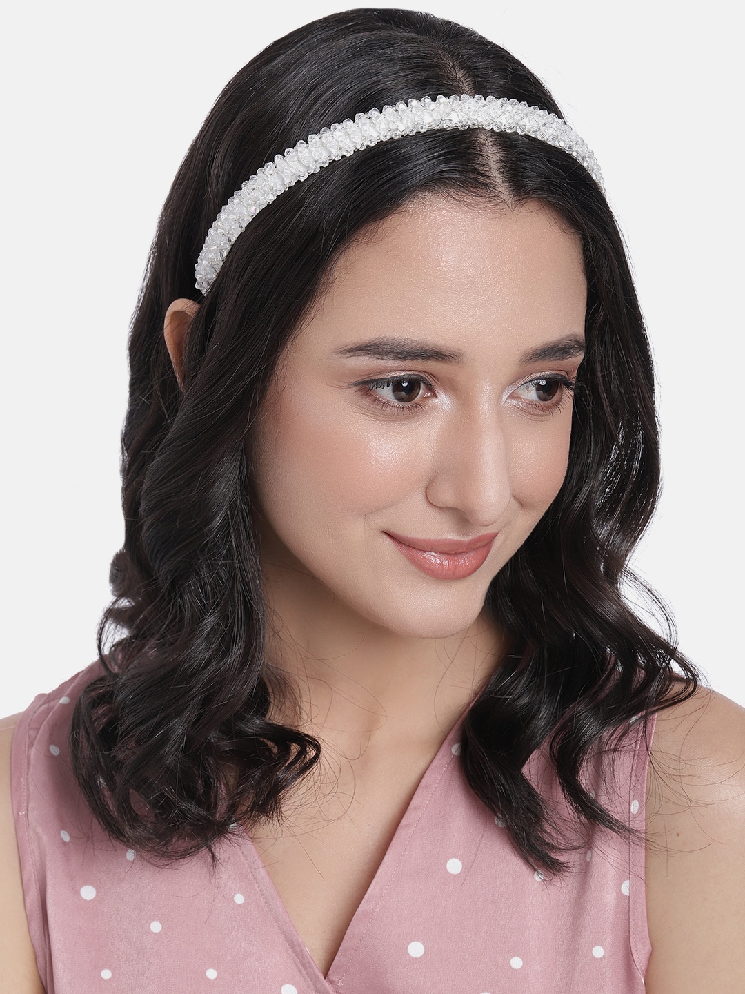 

DressBerry Women Set of 2 Embellished Hairbands, Pink