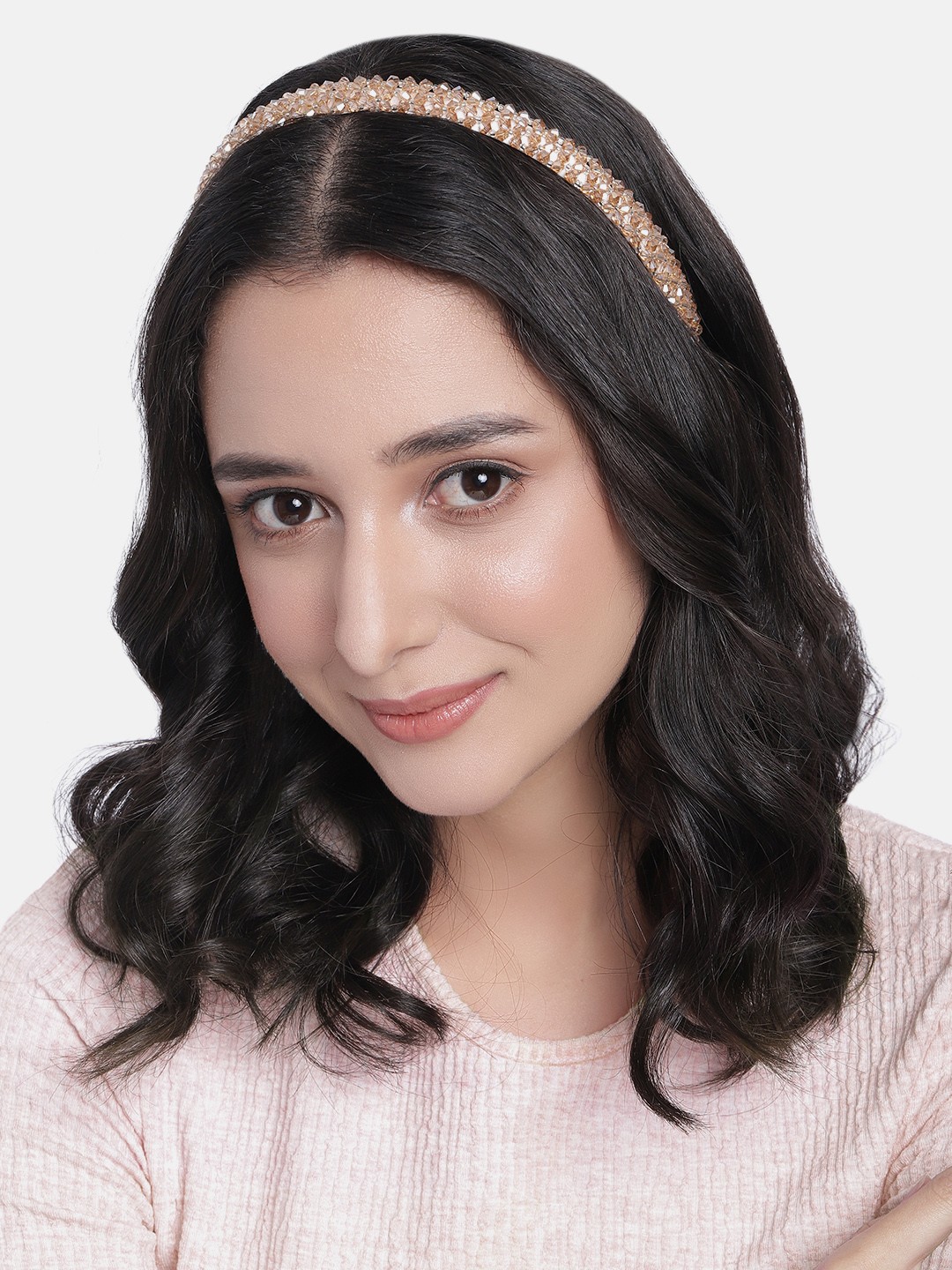

DressBerry Women Set of 2 Embellished Hairband, Black